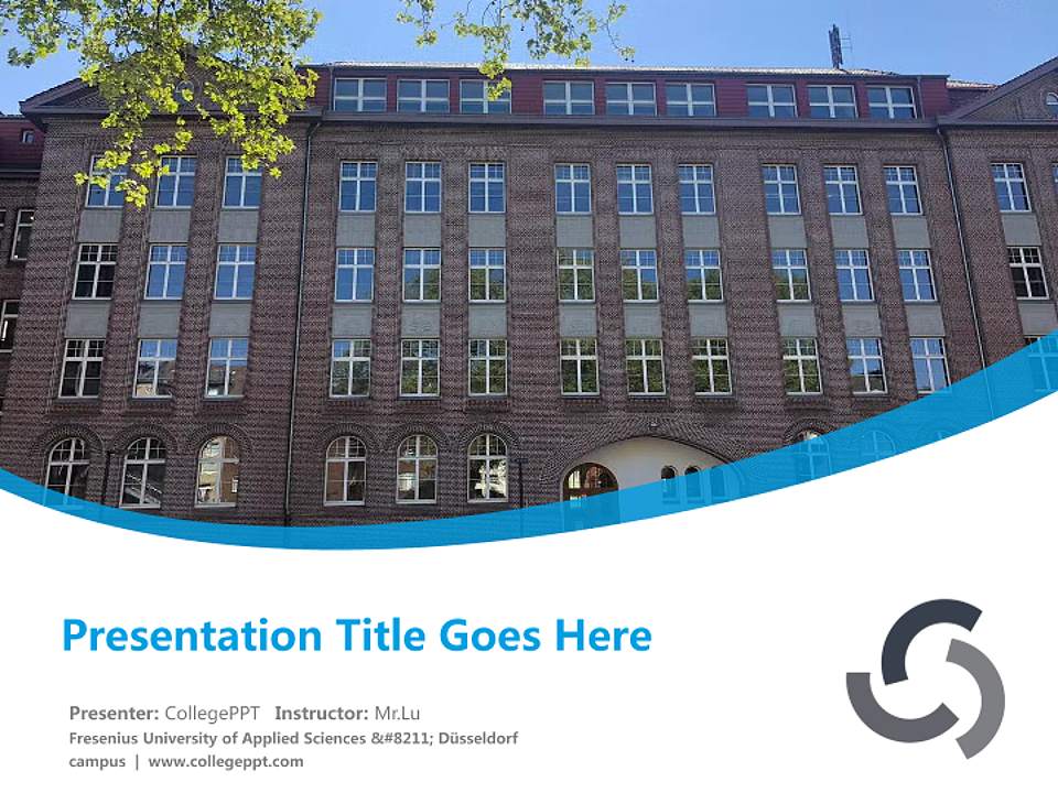Fresenius University of Applied Sciences – Düsseldorf campus Course/Courseware Creation PPT Template4:3 ratio PPT effect preview image5