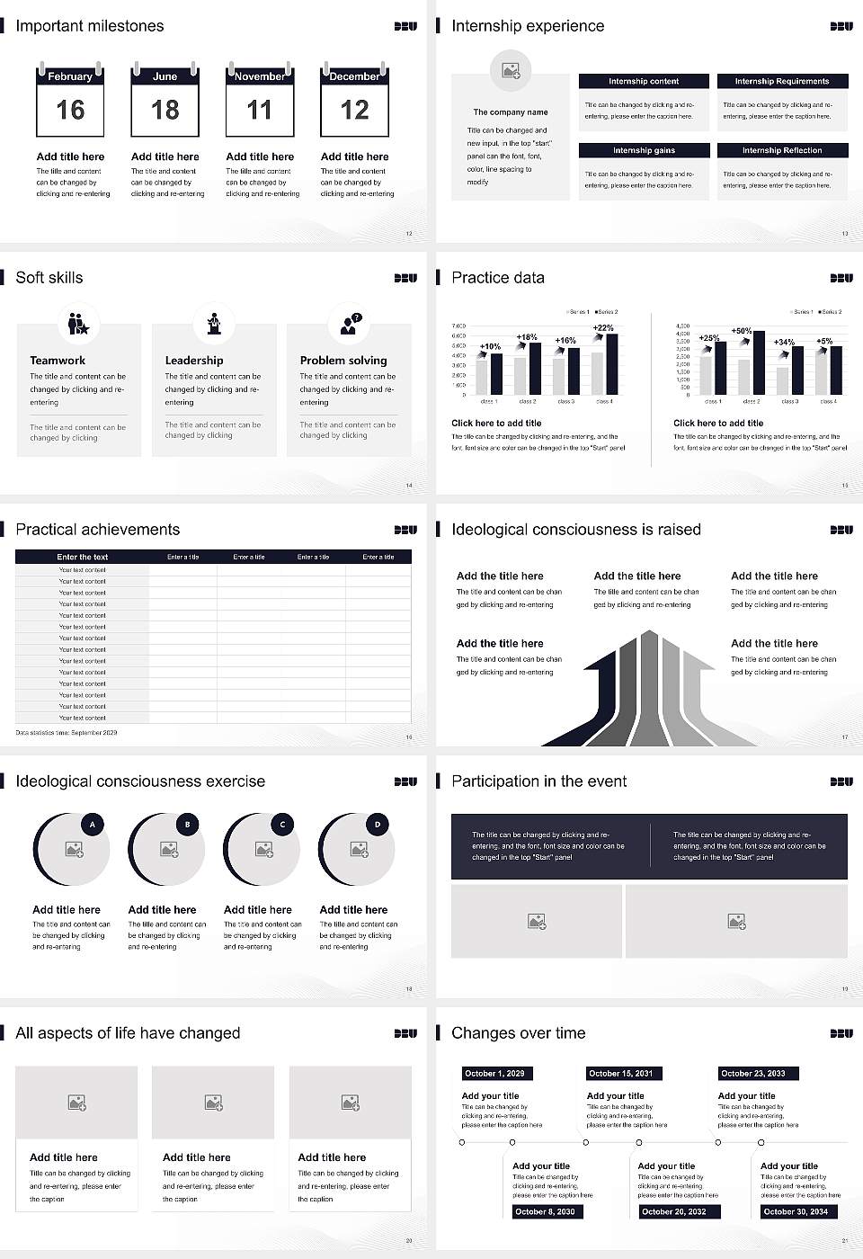 Digital Business University of Applied Sciences National Scholarship Defense PPT Template16:9 ratio PPT effect preview image3