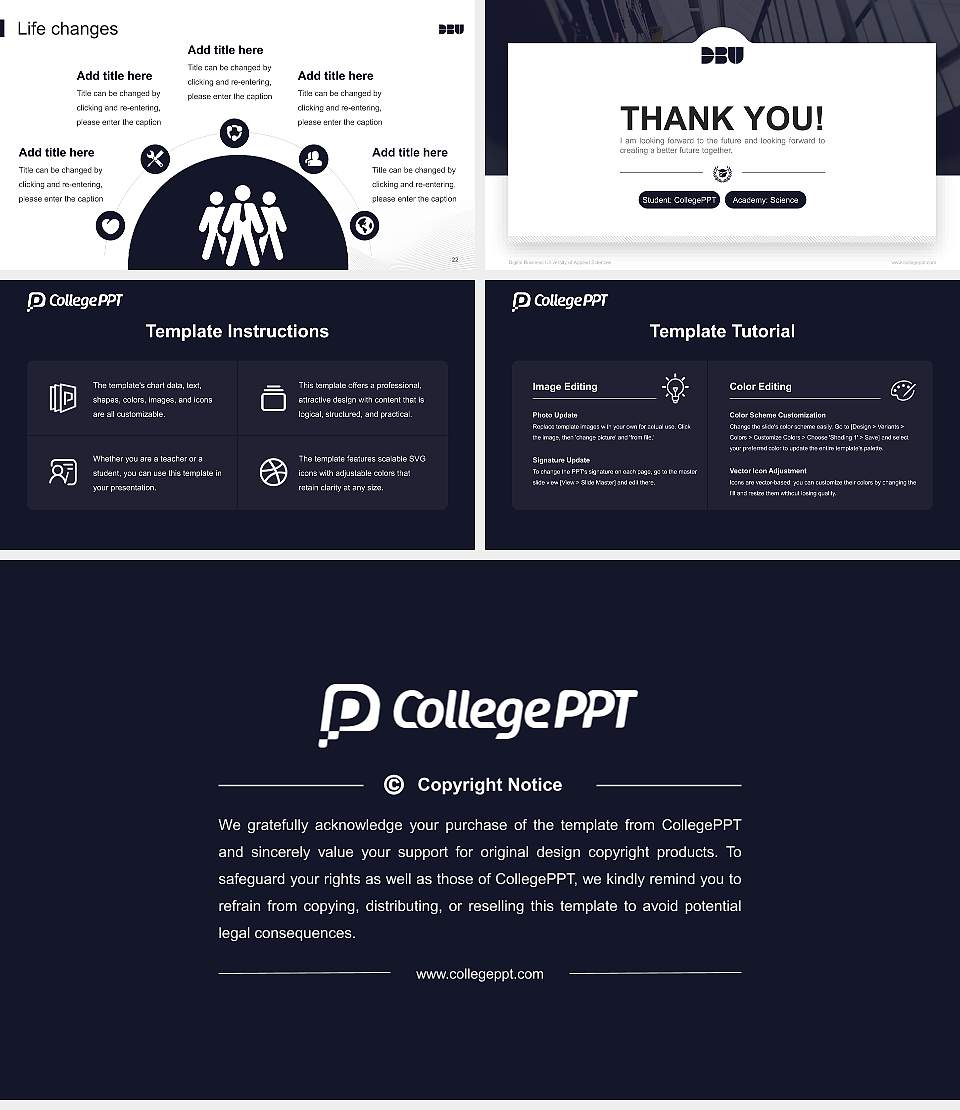 Digital Business University of Applied Sciences National Scholarship Defense PPT Template16:9 ratio PPT effect preview image4