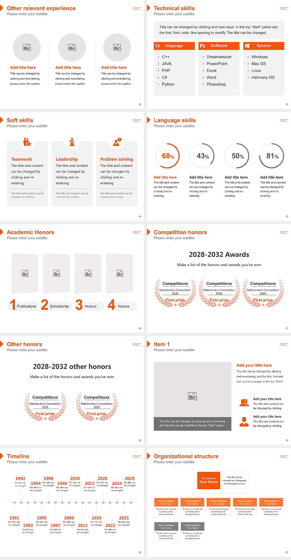Dortmund University of Applied Sciences and Arts – Sonnenstraße campus Resume PPT Template4:3 ratio PPT effect preview image3