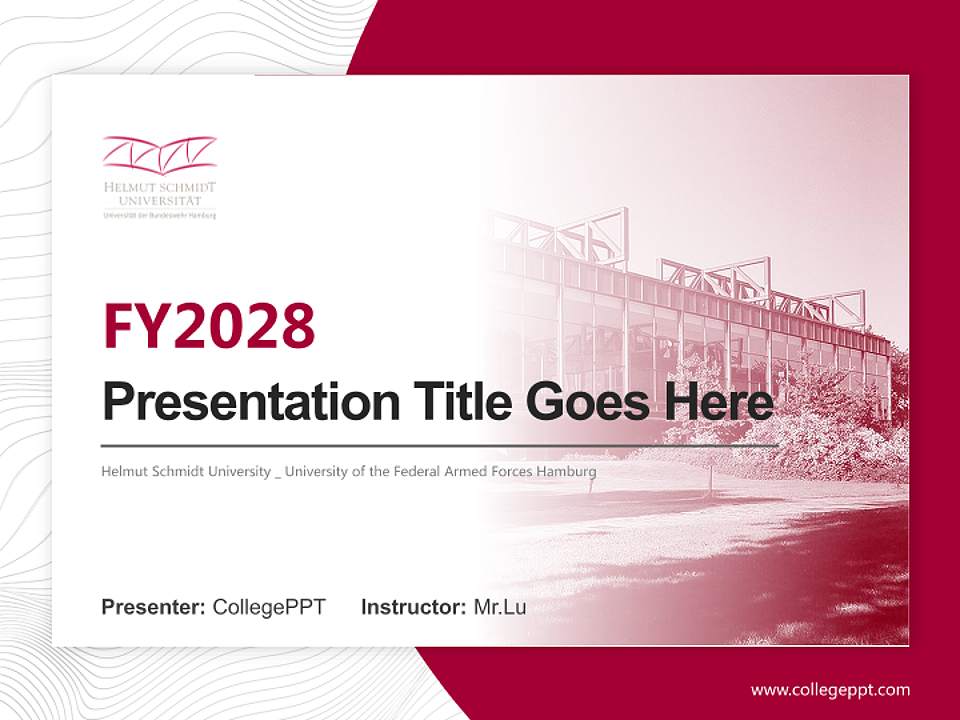 Helmut Schmidt University _ University of the Federal Armed Forces Hamburg Academic Presentation/Research Findings Report PPT Template4:3 ratio PPT effect preview image5