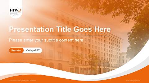 Dresden University of Applied Sciences Lecture Sharing and Networking Event PPT Template