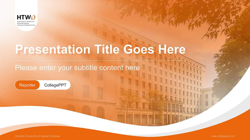 Dresden University of Applied Sciences Lecture Sharing and Networking Event PPT Template16:9 ratio PPT effect preview image