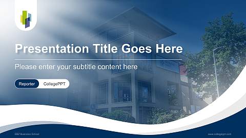 EBZ Business School Lecture Sharing and Networking Event PPT Template