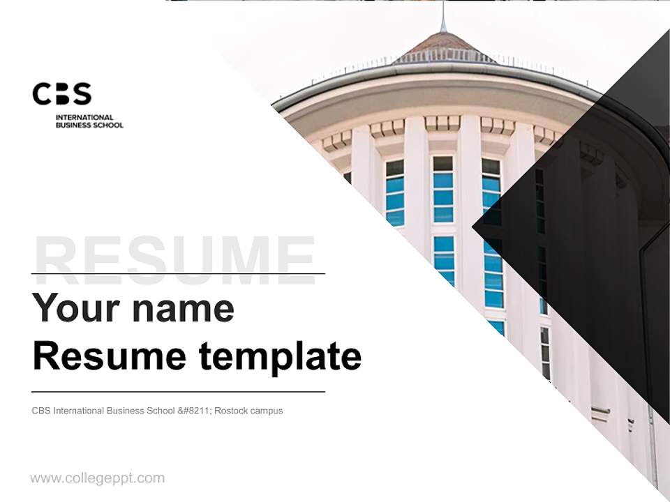 CBS International Business School – Rostock campus Resume PPT Template4:3 ratio PPT effect preview image5
