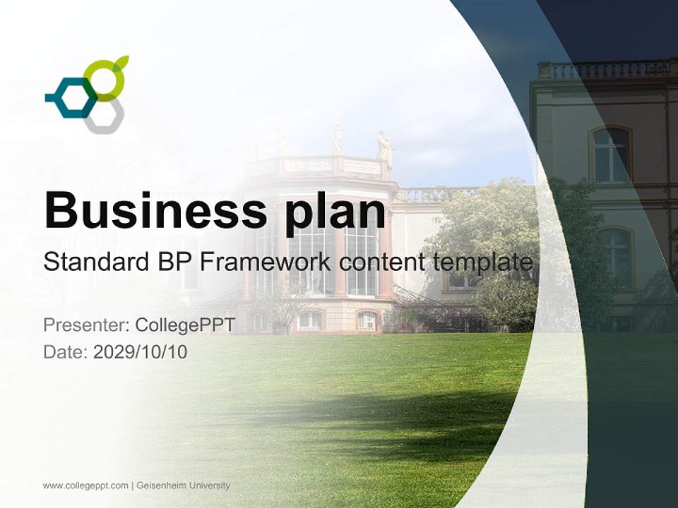 Geisenheim University Competition/Entrepreneurship Contest PPT Template4:3 ratio PPT effect preview image9