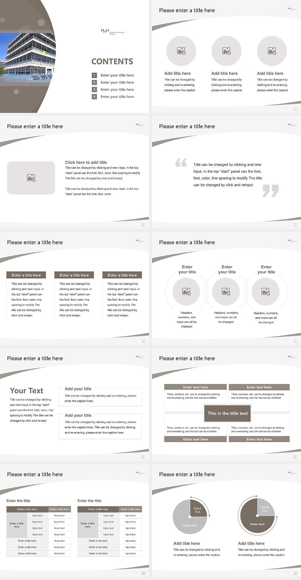 Hannover Medical School (MHH) Course/Courseware Creation PPT Template4:3 ratio PPT effect preview image2