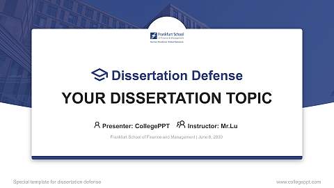 Frankfurt School of Finance and Management Graduation Thesis Defense PPT Template