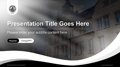 Friedrich Schiller University Jena Lecture Sharing and Networking Event PPT Template