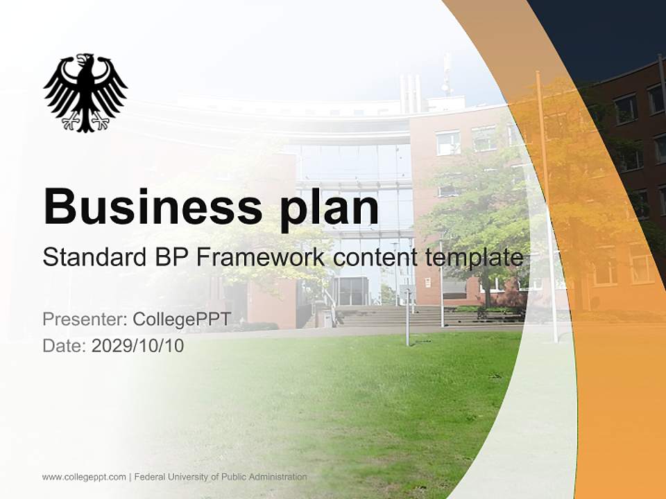 Federal University of Public Administration Competition/Entrepreneurship Contest PPT Template4:3 ratio PPT effect preview image9