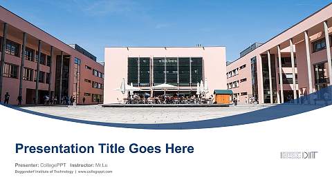 Deggendorf Institute of Technology Course/Courseware Creation PPT Template