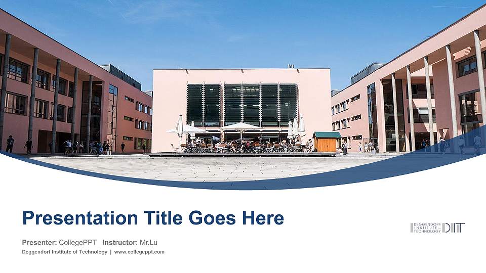 Deggendorf Institute of Technology Course/Courseware Creation PPT Template16:9 ratio PPT effect preview image