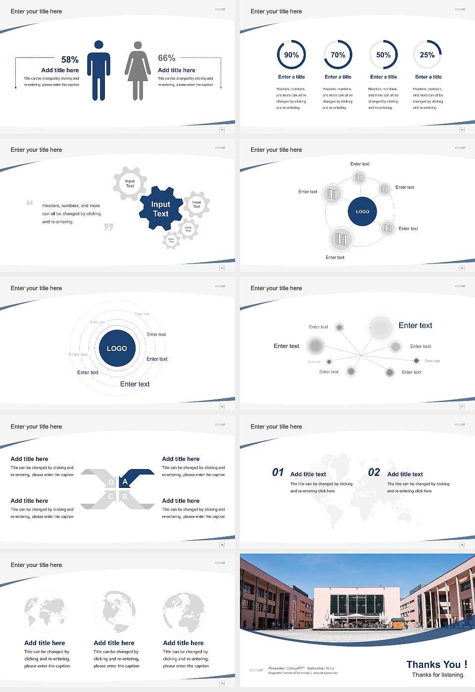 Deggendorf Institute of Technology Course/Courseware Creation PPT Template16:9 ratio PPT effect preview image4