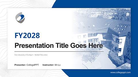 Free University of Stuttgart – Waldorf Education Academic Presentation/Research Findings Report PPT Template