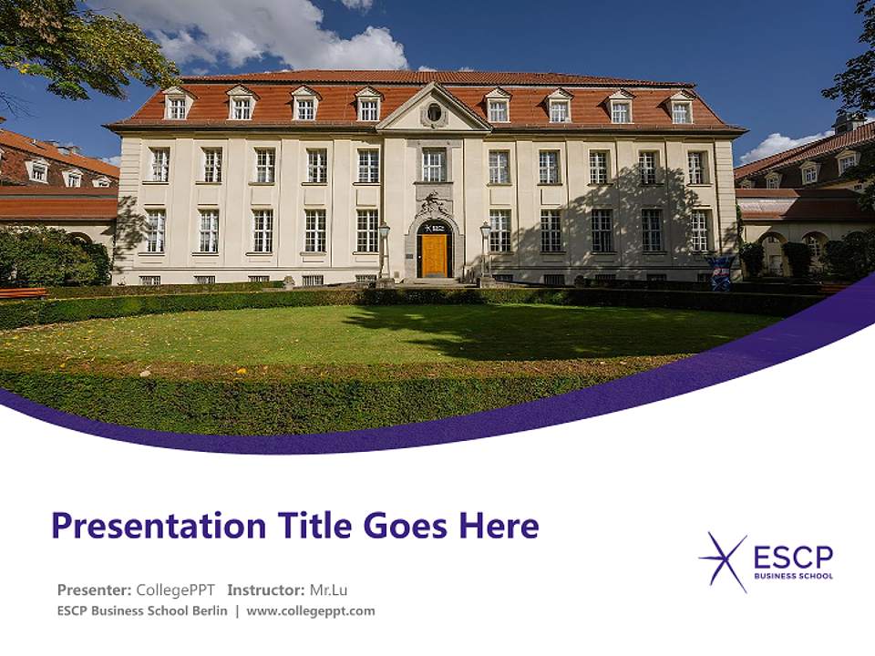 ESCP Business School Berlin Course/Courseware Creation PPT Template4:3 ratio PPT effect preview image5