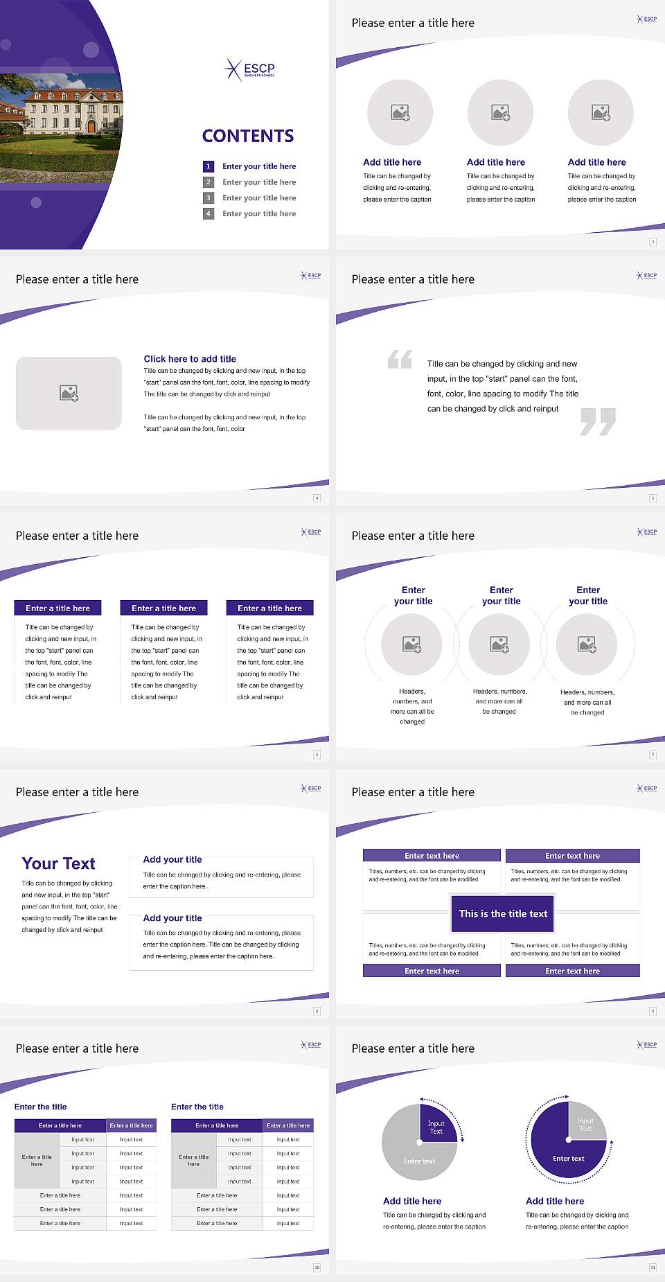 ESCP Business School Berlin Course/Courseware Creation PPT Template4:3 ratio PPT effect preview image2