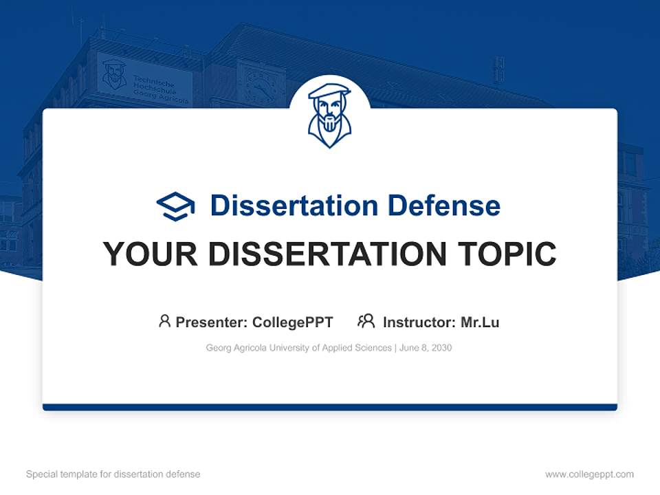 Georg Agricola University of Applied Sciences Graduation Thesis Defense PPT Template4:3 ratio PPT effect preview image7