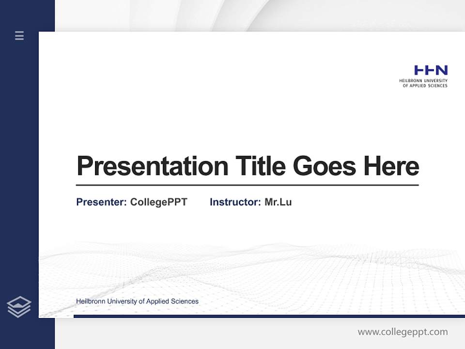 Heilbronn University of Applied Sciences Thesis Proposal/Graduation Defense PPT Template4:3 ratio PPT effect preview image5