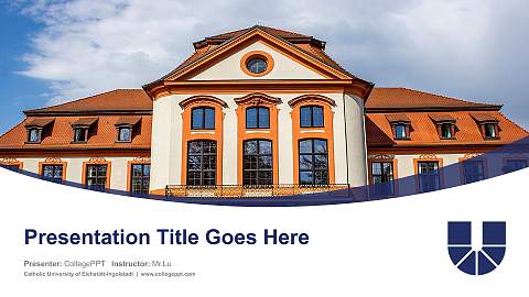 Catholic University of Eichstätt-Ingolstadt Course/Courseware Creation PPT Template