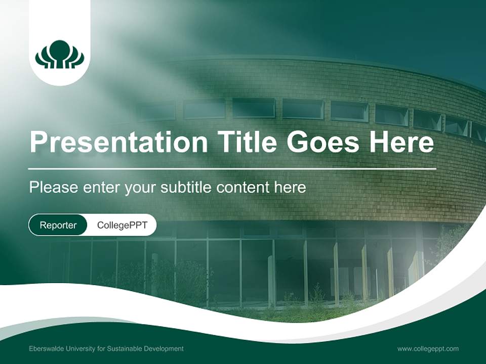 Eberswalde University for Sustainable Development Lecture Sharing and Networking Event PPT Template4:3 ratio PPT effect preview image4