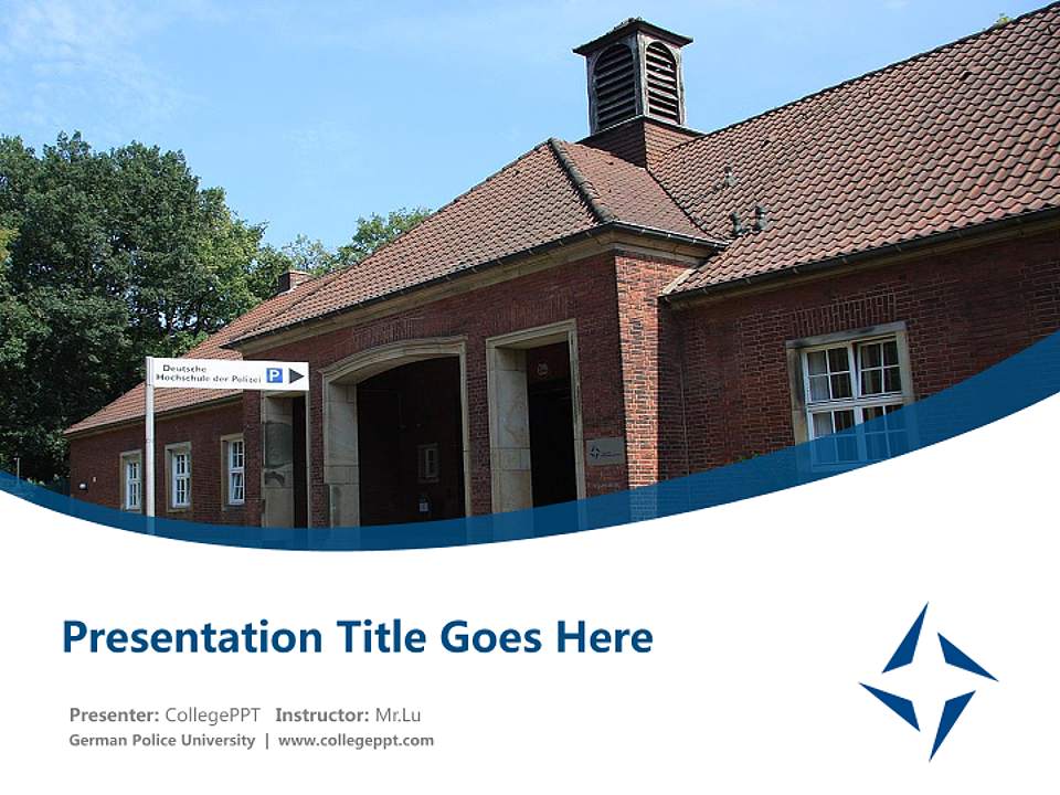 German Police University Course/Courseware Creation PPT Template4:3 ratio PPT effect preview image5