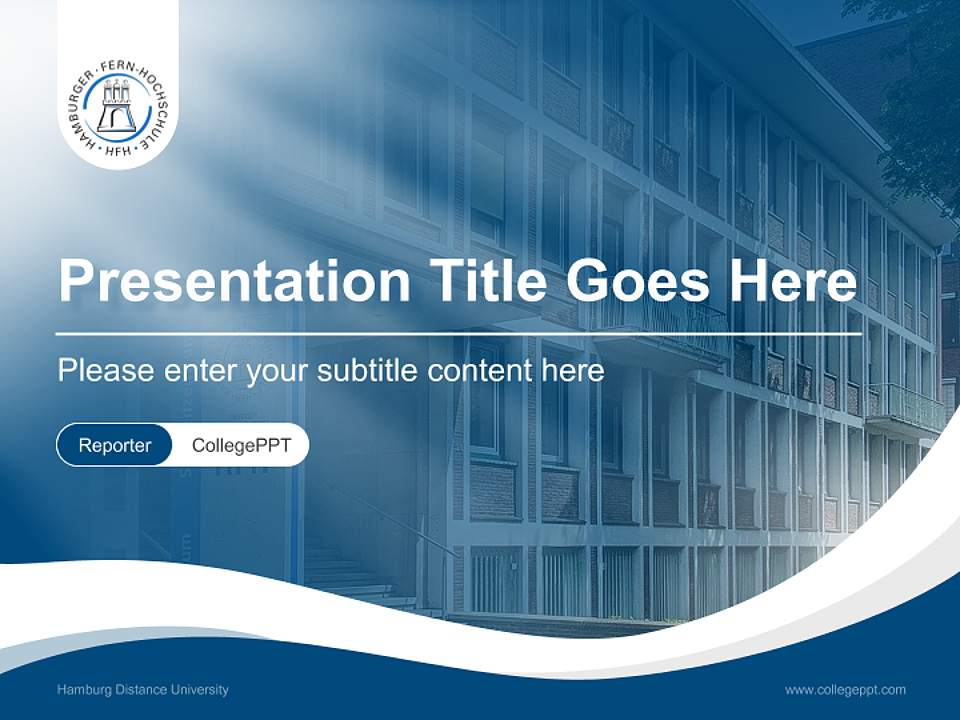 Hamburg Distance University Lecture Sharing and Networking Event PPT Template4:3 ratio PPT effect preview image4