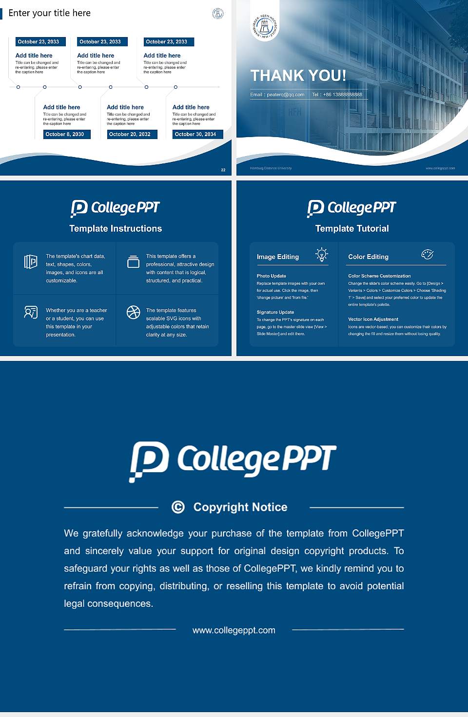 Hamburg Distance University Lecture Sharing and Networking Event PPT Template4:3 ratio PPT effect preview image4