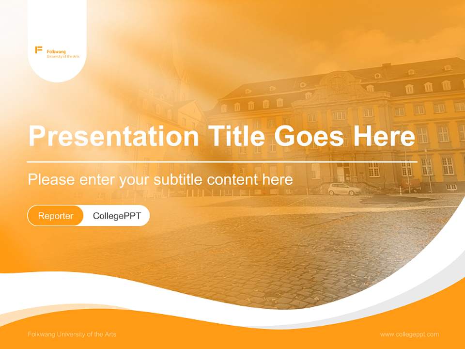 Folkwang University of the Arts Lecture Sharing and Networking Event PPT Template4:3 ratio PPT effect preview image4