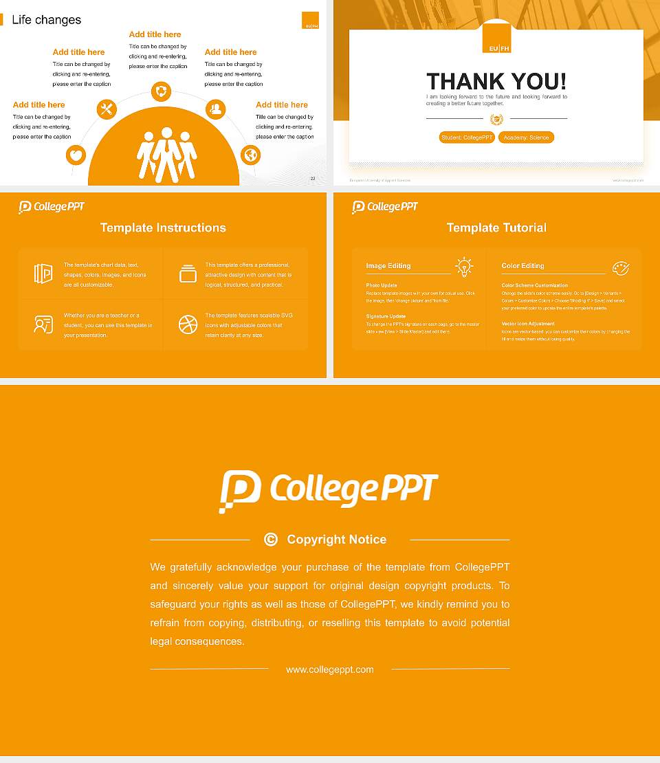 European University of Applied Sciences National Scholarship Defense PPT Template16:9 ratio PPT effect preview image4