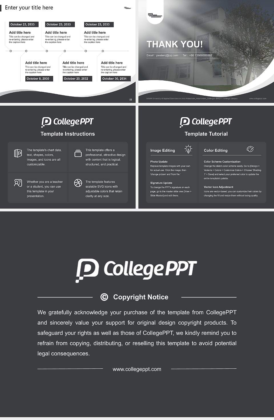 HAWK University of Applied Sciences and Arts Hildesheim_Holzminden_Göttingen – Göttinge campus Lecture Sharing and Networking Event PPT Template4:3 ratio PPT effect preview image4