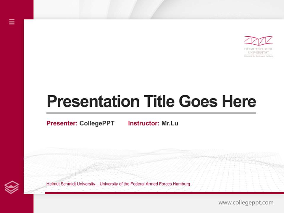Helmut Schmidt University _ University of the Federal Armed Forces Hamburg Thesis Proposal/Graduation Defense PPT Template4:3 ratio PPT effect preview image5