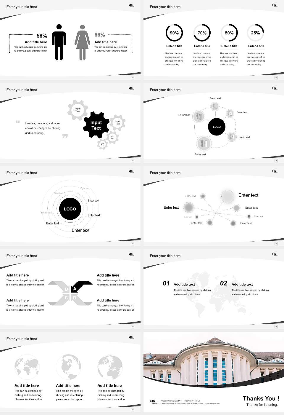 CBS International Business School – Rostock campus Course/Courseware Creation PPT Template16:9 ratio PPT effect preview image4