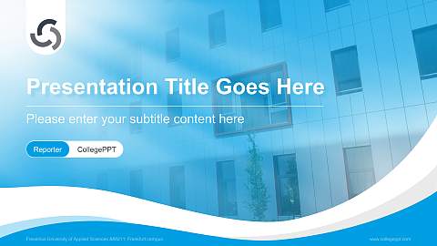 Fresenius University of Applied Sciences – Frankfurt campus Lecture Sharing and Networking Event PPT Template