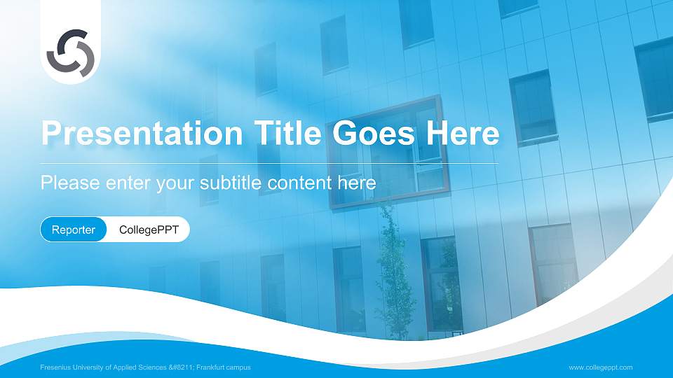 Fresenius University of Applied Sciences – Frankfurt campus Lecture Sharing and Networking Event PPT Template16:9 ratio PPT effect preview image