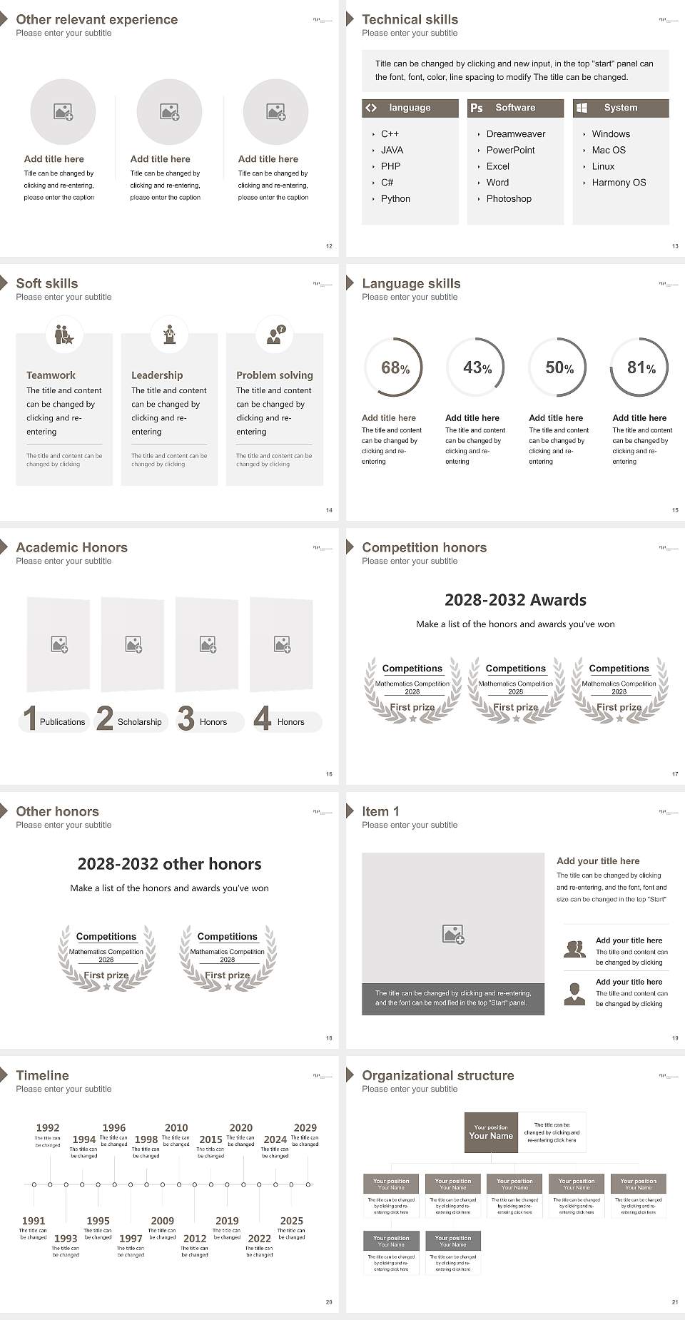 Hannover Medical School (MHH) Resume PPT Template4:3 ratio PPT effect preview image3