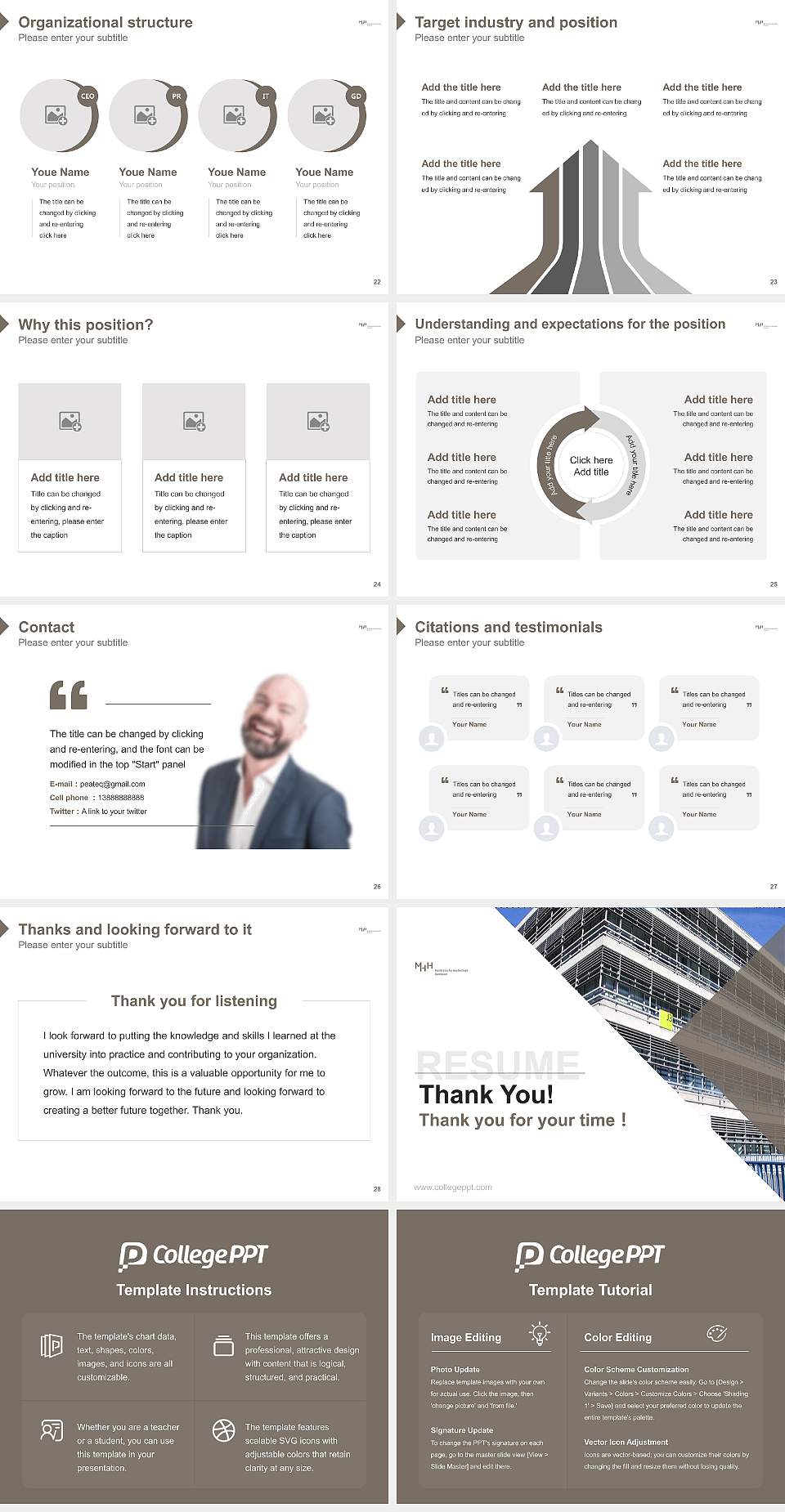 Hannover Medical School (MHH) Resume PPT Template4:3 ratio PPT effect preview image4