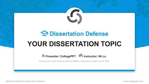 Fresenius University of Applied Sciences – Wiesbaden campus Graduation Thesis Defense PPT Template