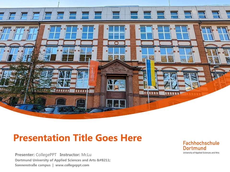Dortmund University of Applied Sciences and Arts – Sonnenstraße campus Course/Courseware Creation PPT Template4:3 ratio PPT effect preview image5