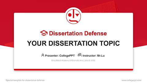 Ernst Busch Academy of Dramatic Arts Graduation Thesis Defense PPT Template