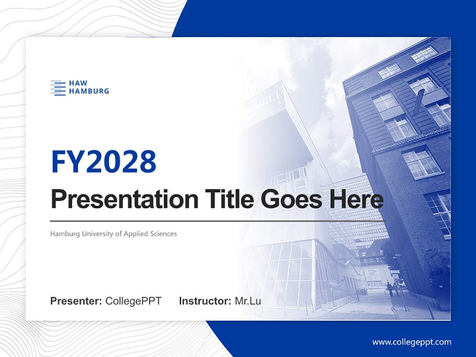 Hamburg University of Applied Sciences Academic Presentation/Research Findings Report PPT Template4:3 ratio PPT effect preview image5