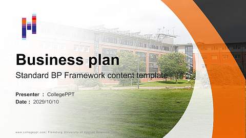 Flensburg University of Applied Sciences Competition/Entrepreneurship Contest PPT Template