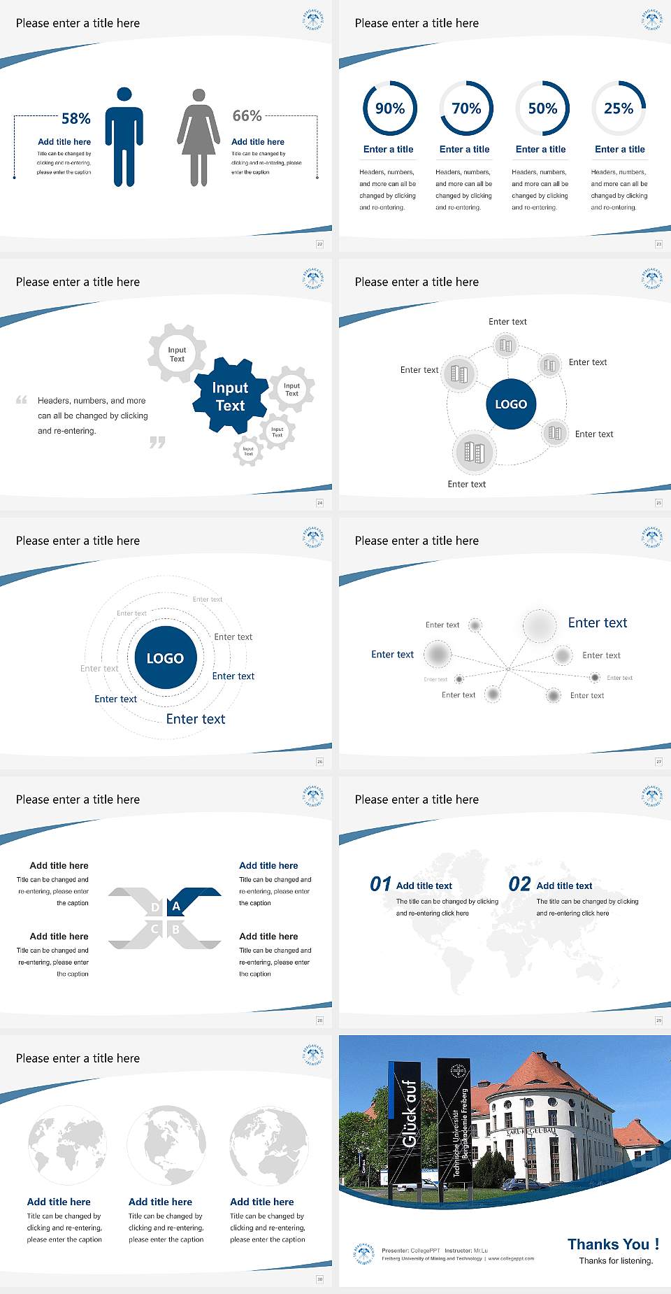 Freiberg University of Mining and Technology Course/Courseware Creation PPT Template4:3 ratio PPT effect preview image4