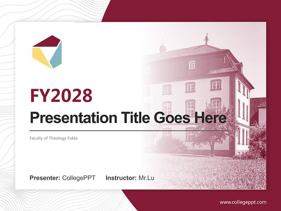 Faculty of Theology Fulda Academic Presentation/Research Findings Report PPT Template4:3 ratio PPT effect preview image5
