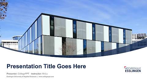Esslingen University of Applied Sciences Course/Courseware Creation PPT Template