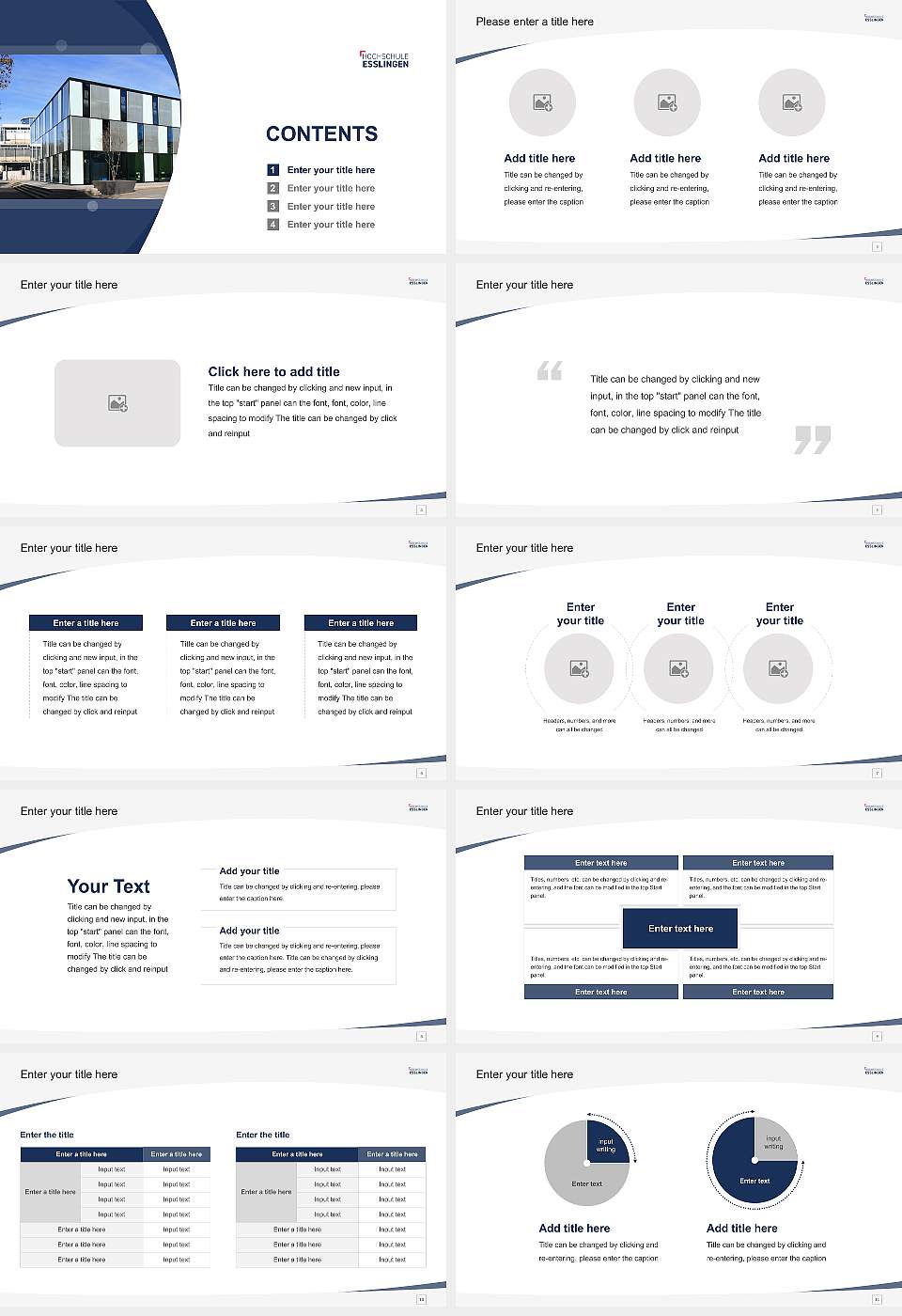 Esslingen University of Applied Sciences Course/Courseware Creation PPT Template16:9 ratio PPT effect preview image2