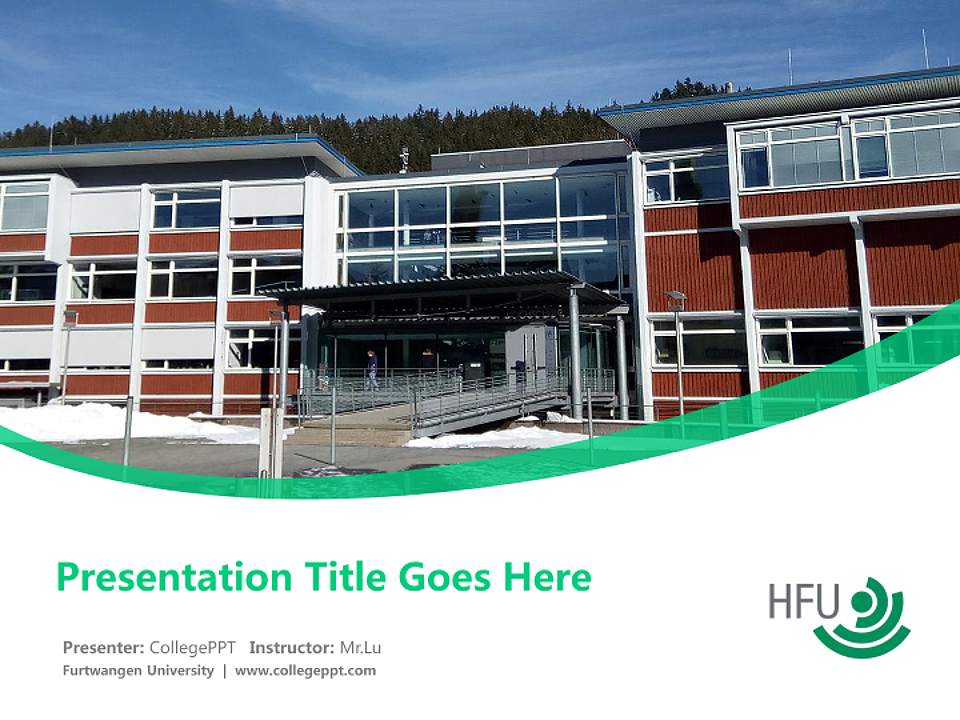 Furtwangen University Course/Courseware Creation PPT Template4:3 ratio PPT effect preview image5