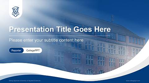 Georg Agricola University of Applied Sciences Lecture Sharing and Networking Event PPT Template