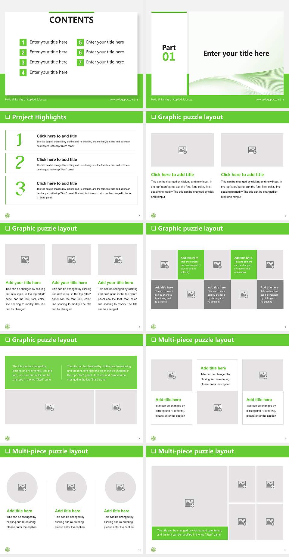 Fulda University of Applied Sciences General PPT Template4:3 ratio PPT effect preview image2