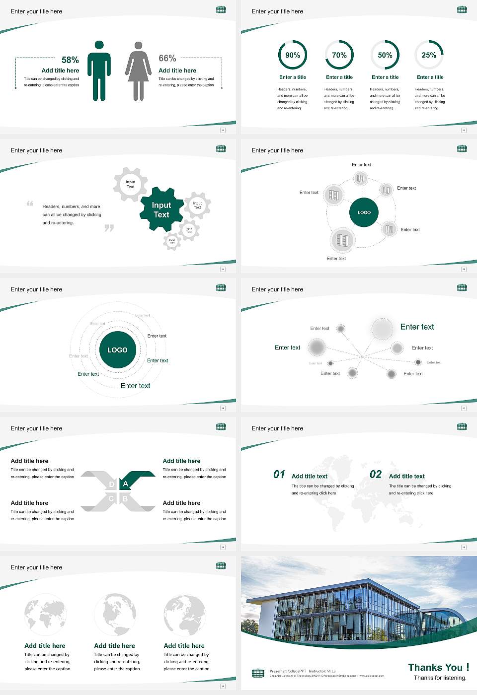 Chemnitz University of Technology – Erfenschlager Straße campus Course/Courseware Creation PPT Template16:9 ratio PPT effect preview image4