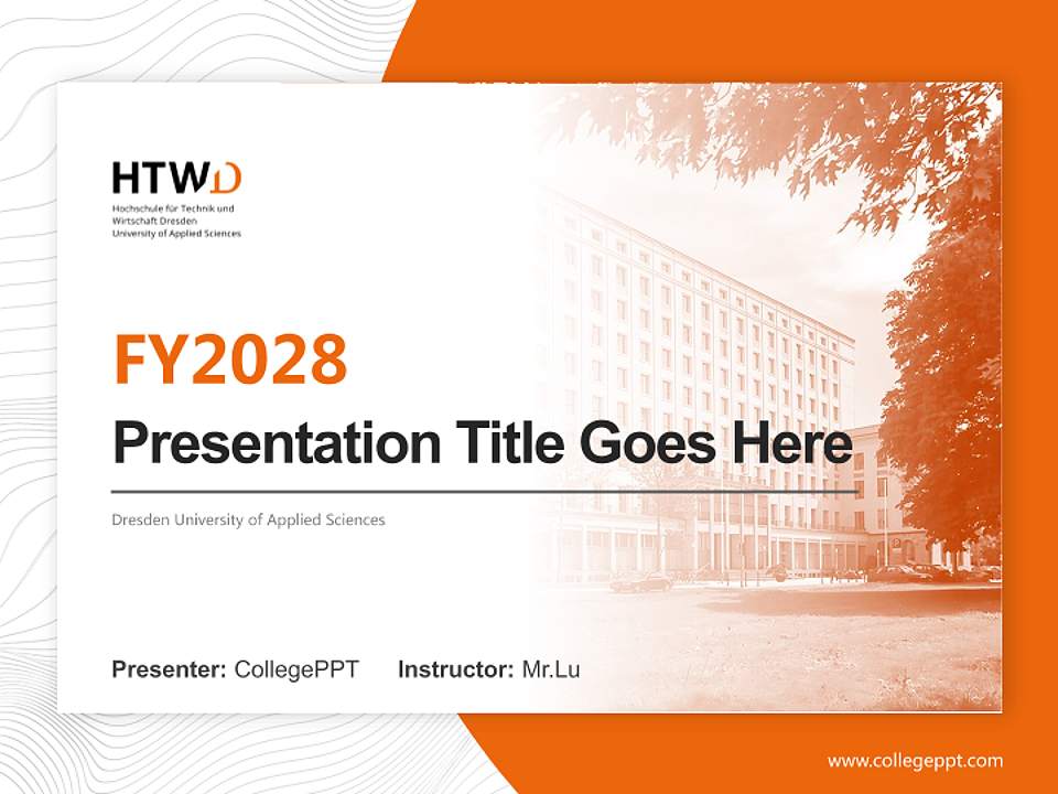 Dresden University of Applied Sciences Academic Presentation/Research Findings Report PPT Template4:3 ratio PPT effect preview image5